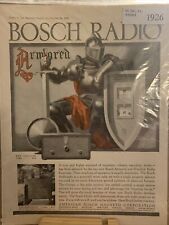 Antigo anúncio de revista de rádio Bosch 1926 ótimo para enquadramento comprar usado  Enviando para Brazil