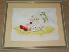 Framed watercolour leaping for sale  CRADLEY HEATH