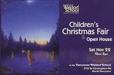 Cartão postal promocional Waldorf School Vancouver BC North Van feira de Natal anúncio D27 comprar usado  Enviando para Brazil