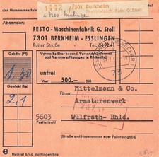 132710 industrie paketkarte gebraucht kaufen  Deutschland