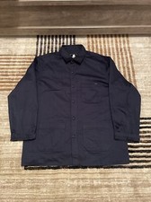 Camisa overshirt Edwin azul marinho cetim tamanho médio comprar usado  Enviando para Brazil