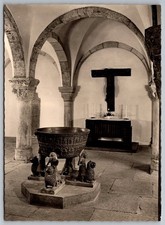 Fonte batismal Westkrypta Bremen Dom 1960s preto e branco foto real RPPC comprar usado  Enviando para Brazil