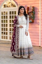 Vestido de festa Bollywood Anarkali Salwar Kameez terno casamento indiano paquistanês comprar usado  Enviando para Brazil