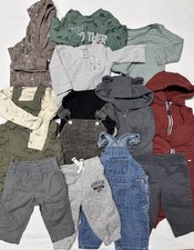 Lote de 15 peças de roupas de bebê menino 3-6 meses jeans jaqueta calça camisa tops, usado comprar usado  Enviando para Brazil