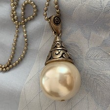 Großer perlenanhänger silber gebraucht kaufen  Taufkirchen