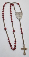 Vintage rosary red for sale  DINAS POWYS