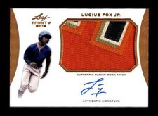 LUCIUS FOX JR 2015 LEAF TRINITY ROOKIE JERSEY PATCH AUTÓGRAFO AUTOGRAFADO RC BF3697 comprar usado  Enviando para Brazil