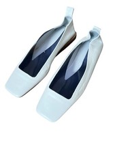 Usado, Sapato quadrado branco quadrado Jil Sander 1/1 amostra tamanho 37 / EUA 7 comprar usado  Enviando para Brazil