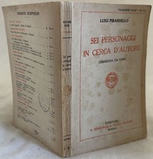SEI PERSONAGGI IN CERCA D'AUTORE LUIGI PIRANDELLO MASCHERE NUDE 1 EDIZIONE 1921 comprar usado  Enviando para Brazil
