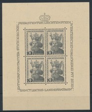1946 liechtenstein foglietto usato  Milano