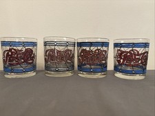 Conjunto de 4 xícaras de vidro vintage estilo Tiffany Pepsi Cola década de 1970 12 oz. comprar usado  Enviando para Brazil