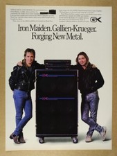 Usado, 1988 GK 2100SEL Amplificador Adrian Smith & Dave Murray foto impressão vintage anúncio comprar usado  Enviando para Brazil