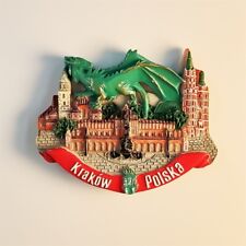 Kraków Polska Turystyka Prezent turystyczny Pamiątka 3D Żywica Lodówka Magnes na sprzedaż  Wysyłka do Poland
