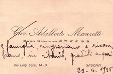 Biglietto visita capo usato Biglietto visita capo usato  Albenga