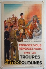 Affiche troupes métropolitain d'occasion  La Courtine