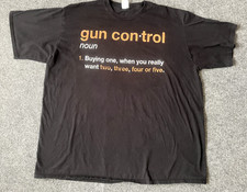 camisa arma vintage tamanho 3XL preta gola redonda manga curta braços glock ar15 pistola comprar usado  Enviando para Brazil