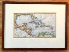 Framed handcolored map for sale  Ann Arbor