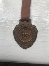 Antigo relógio colecionável medalhão estrela do estado do Texas fob galhos de oliveira carvalho comprar usado  Enviando para Brazil