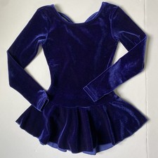 Vestido de skate feminino tamanho 6X 7 Mondor azul veludo veludo figura de gelo patinação cruzada comprar usado  Enviando para Brazil