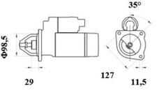 Motor de partida Mahle para Agrale Sa Maquinario Agricola 3.0L 9.83- - 09.85 comprar usado  Enviando para Brazil