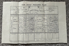 Vintage dogs pedigree for sale  PORT GLASGOW