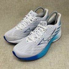 Tênis de corrida Mizuno Wave Rider 28 feminino tamanho 8 branco azul treinamento, usado comprar usado  Enviando para Brazil