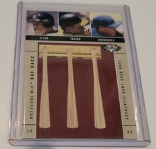 2003 Fleer Box Score Bat Rack Trio Derek Jeter Rodriguez Tejada Triple Bat /250 comprar usado  Enviando para Brazil