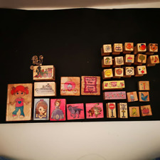 Juego de 32 sellos de goma ideales para niños y profesores álbumes de recortes tarjetas hágalo usted mismo segunda mano  Embacar hacia Mexico