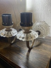 Glass crystal sconces for sale  Burleson