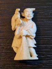 Bouton netsuke pêcheur d'occasion  Limonest