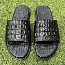 Usado, Sandálias masculinas de luxo couro genuíno pele - 100% feitas à mão, preto comprar usado  Enviando para Brazil
