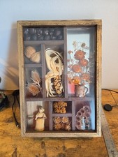 Caixa de sombra de madeira vintage decoração de parede dividida flores secas sementes cozinha boho comprar usado Caixa de sombra de madeira vintage decoração de parede dividida flores secas sementes cozinha boho comprar usado  Enviando para Brazil