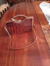 Sac croco cuir d'occasion  Portets