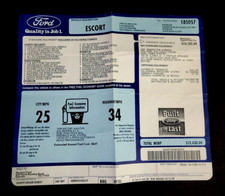 1999 Ford Escort SE Wagon/SW Original Monroney Etiqueta/Janela Adesivo comprar usado  Enviando para Brazil