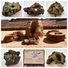 Usado, Fragmentos incríveis de escória de fundição de cobre • Vale de Timna • Minas do Rei Salomão comprar usado  Enviando para Brazil