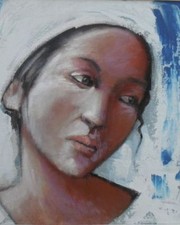 Usado, EXCELENTE PEDRA MARTIN ORIGINAL "Jovem Menina" IRLANDA Irlandesa Senhora Celta Pintura a Óleo comprar usado  Enviando para Brazil