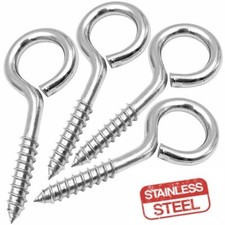 10 x PARAFUSO DE AÇO INOXIDÁVEL RESISTENTE EM GANCHOS DE OLHO MARINHO 20mm - 150mm OLHOS DE BARCO comprar usado  Enviando para Brazil