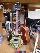 Arte de guitarra Les Paul esculpida e pintada à mão pelo artista montana Michael Meissner  comprar usado  Enviando para Brazil