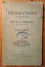 Livre federations franche d'occasion  Corbas