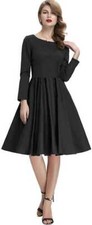 Vestido de festa feminino de seda tafetá preto moda roupas tamanho personalizado costura top, usado comprar usado  Enviando para Brazil