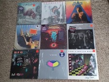 9 70s 80s Rock Vinyl Record Albums LP Lot Kansas Foreigner Police Boston Reo Yes, usado comprar usado  Enviando para Brazil