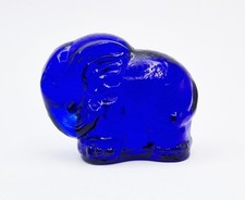 MODELO ANTIGO DE ELEFANTE DE VIDRO AZUL MOLDADO c1900 Poss AZUL BRISTOL, usado comprar usado  Enviando para Brazil