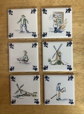 Vintage delft tile for sale  SKIPTON