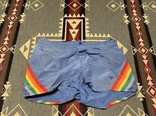 Shorts Op Ocean Pacific Rainbow Sprinter tamanho 28 vintage anos 70 anos 80 T97 comprar usado  Enviando para Brazil