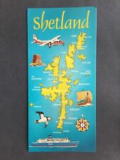 Map postcard shetland for sale  UK