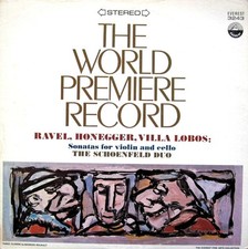 The Schoenfeld Duo, The World Premiere Record. Ravel, Honegger, Villa Lobos. Son comprar usado  Enviando para Brazil