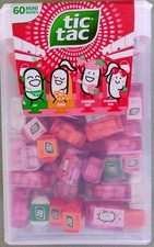Caixa de exibição Giant Tic Tac cunhagem 60 mini pacotes 4 sabores validade 05/2026 caixa danificada comprar usado  Enviando para Brazil