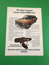 1973 1974 1975 TOYOTA COROLLA VINTAGE ANÚNCIO IMPRESSO ORIGINAL, usado comprar usado  Enviando para Brazil