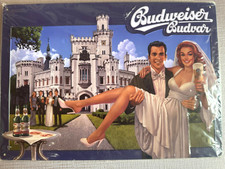Blechschild werbung budweiser gebraucht kaufen  Marienberg, Pobershau
