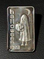 HALLOWEEN 1973 GHOST TRICK OR TREAT PRATA 1 OZ 999 BARRA DE ARTE FINA DUPLA MC ESTADO PERFEITO comprar usado  Enviando para Brazil